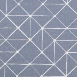 Baumwolldruck, grafisches Muster, Blau
