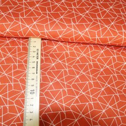 Baumwolldruck, geometrisches Muster Rost