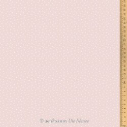 Baumwolldruck Acufactum, Punkte Weiss auf  Rosa