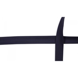 Popeline-Schrägband,  Schwarz, 20mm