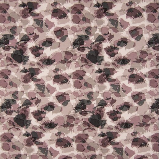 Organic-Sommersweat  bedruckt, Stains Grey/Lilac