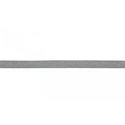 Flechttresse, Lurex Silber auf Grau,8mm