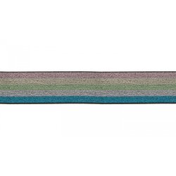 Elastisches Gummiband, Lurex Multicolor, 40mm