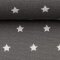 Wachstuch Acrylbeschichtet (matt), Meluna mit Sternen, Grau