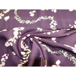 Viskose Blumen auf Bordeaux