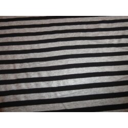 Viskose Muster Streifen, Grau/ Schwarz