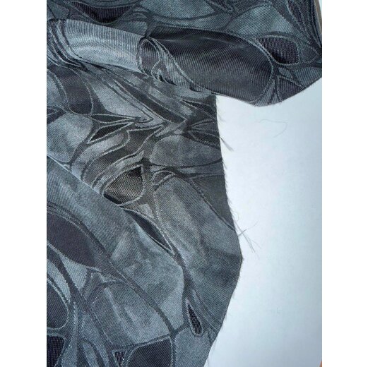 Lyocell/Viskose Jacquard, Schwarz/Grau