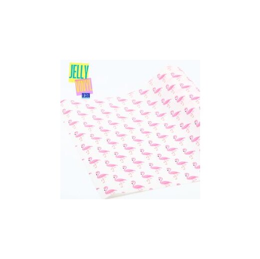 Jelly Vinyl, Muster Flamingo, 30x135 cm