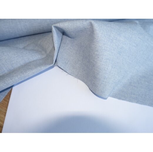 Flanell Uni Hellblau mel.