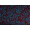 Merino Doubleface Fransen beidseitig, Rot/Petrol