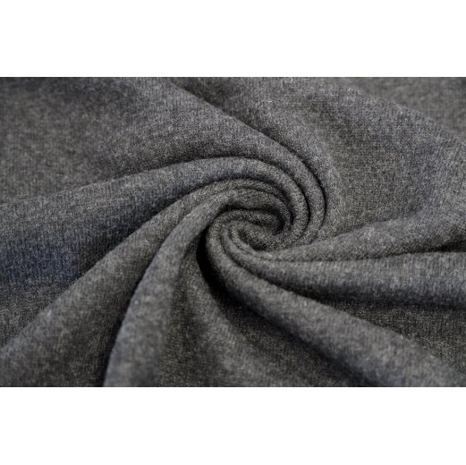 Merino- Wolle mit Kaschmirtouch, Dunkelgrau mel.