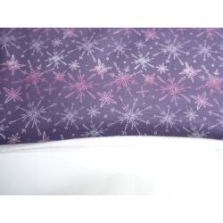 Sommersweat bedruckt,Snowflakes by Mrs Mint Design, Violett