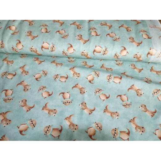 Jersey Winter Otter by Mrs Mint Design, T&uuml;rkis