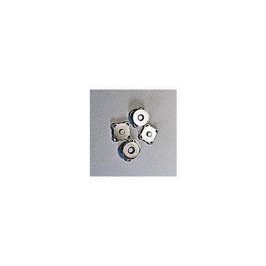 Magnetverschluss rund zum ann&auml;hen, 15 mm, Silber