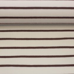 Jersey Isa, Streifen Creme/Schlamm