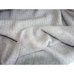 Rippstrick aufgeraut, schwerer Strick, Grau