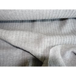 Rippstrick aufgeraut, schwerer Strick, Grau