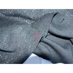 Doubleface Strick, eine Seite Glitzer, eine Seite Grau