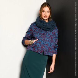 Merino Doubleface Fransen beidseitig, Bordeaux/Pink