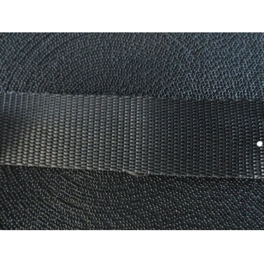 Gurtenband Schwarz, 30mm