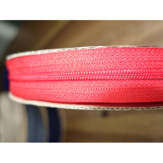Spiralreissverschluss, Rot, 3mm