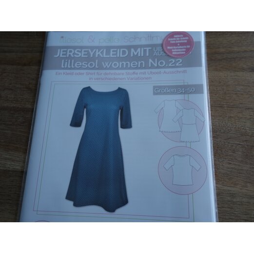Lillesol& Pelle, Jerseykleid mit Ubootausschnitt, No 22
