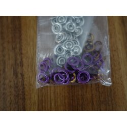 Jersey Druckkn&ouml;pfe mit lila Ring, 10.5 mm